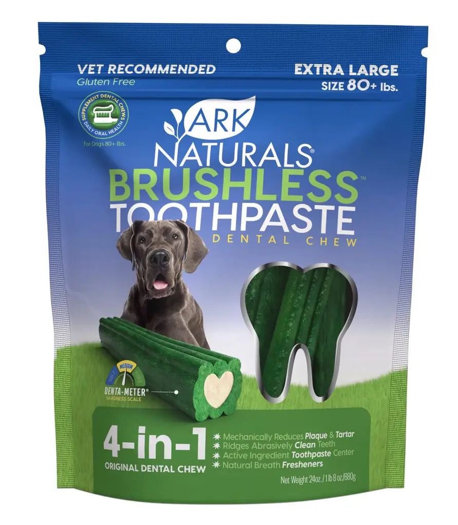 Ark Naturals Brushless Toothpaste, Dog Dental Chews for Small Breeds, Freshens Breath, Helps Reduce Plaque & Tartar, 12oz, 1 Pack