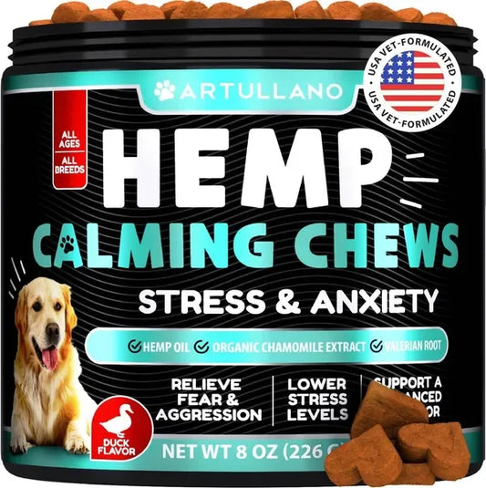 Artullano Hemp Calming Chews for Dogs – 120 Treats
