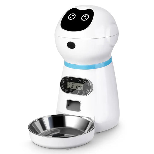 Smart Cat Feeder with Stainless Steel Bowl – Automatic Food Dispenser