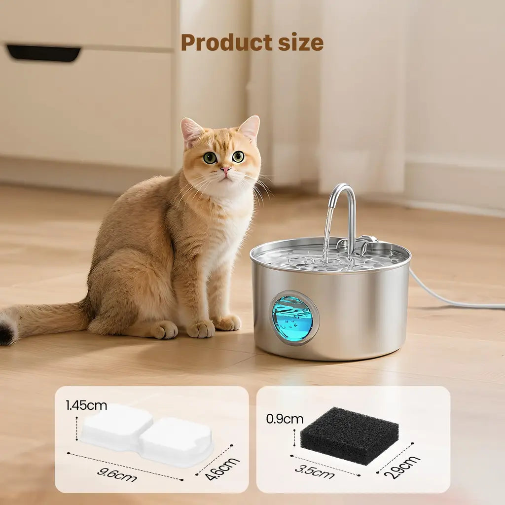 Cat Water Fountain Filters – 16-Pack & 32-Pack Replacement (Carbon + Foam)