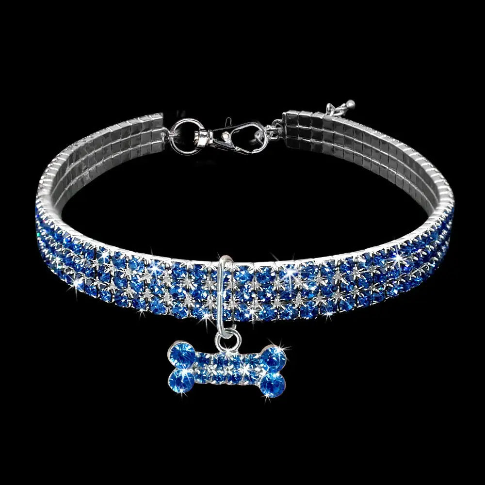 Crystal Elegance Pet Collar - Rhinestone Embellished Necklace