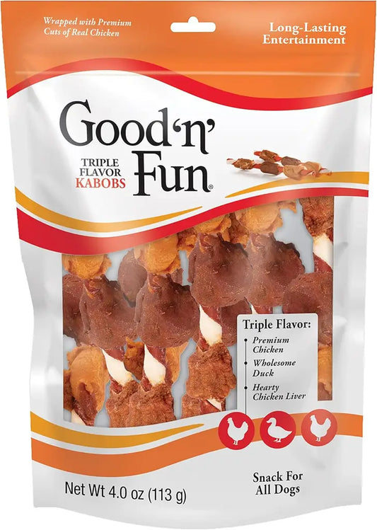 Good 'N' Fun Triple Flavor Kabob Chews for Dogs