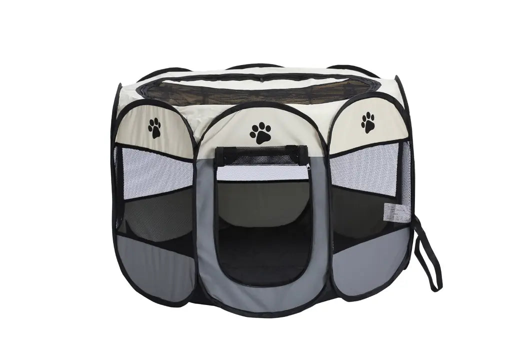 Folding Pet Playpen – Octagonal Waterproof Dog & Cat Cage