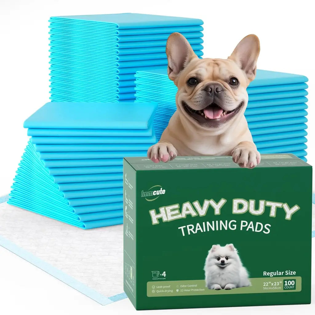 IMMCUTE Puppy Pee Pads 22"x23" & 30"x28" | 6-Layer Super Absorbent Leak-Proof Disposable Dog Training Pads