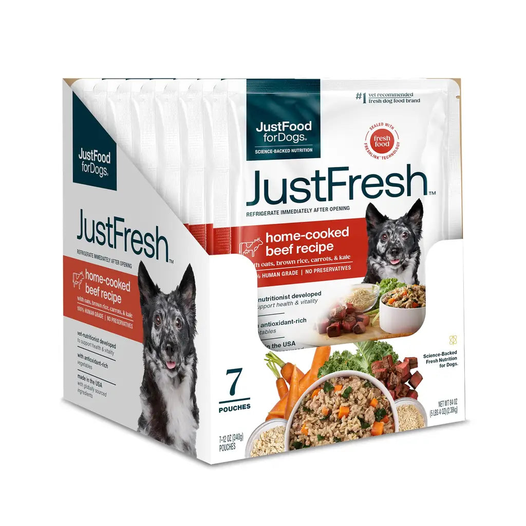 Just Food for Dogs JustFresh | Fresh Wet Dog Food & Topper | Human Grade, No Preservatives | 4 Flavors