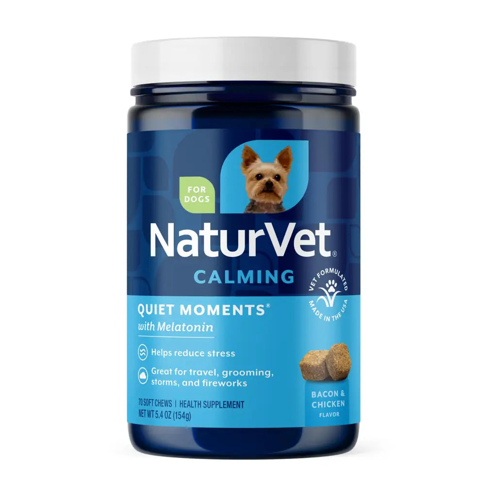 NaturVet Quiet Moments Calming Soft Chews for Dogs with Melatonin