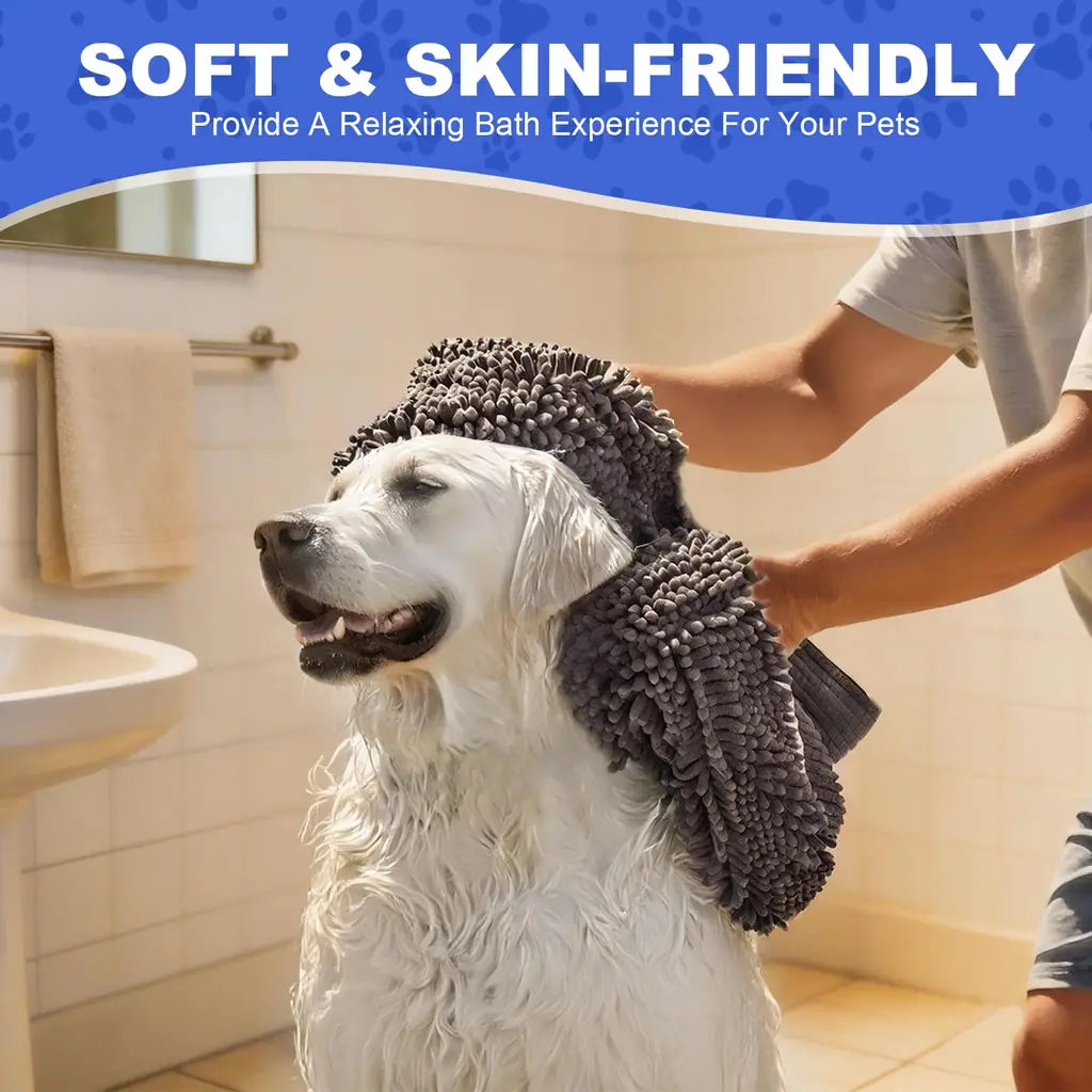 WOUSEDO Microfiber Dog Towels for Drying Dogs – Super Absorbent Quick Dry Pet Bath Towel