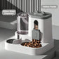4 Colors Gravity Pet Feeder Water Dispenser Cute Cat Shaped Automatic Food Water Bowl Large Capacity Detachable Stable Anti Slip Base Feeding Supplies For Cats Puppies Small Animals Home Indoor Use