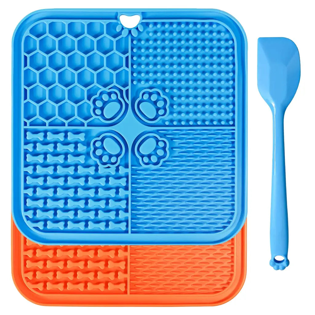 Verwohnt Lick Mat for Dogs with Suction Cups — Slow Feeder & Anxiety Relief (2 & 3 Pack)