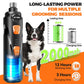 LED Dog Nail Grinder | 3-Speed Rechargeable Quiet Claw Trimmer