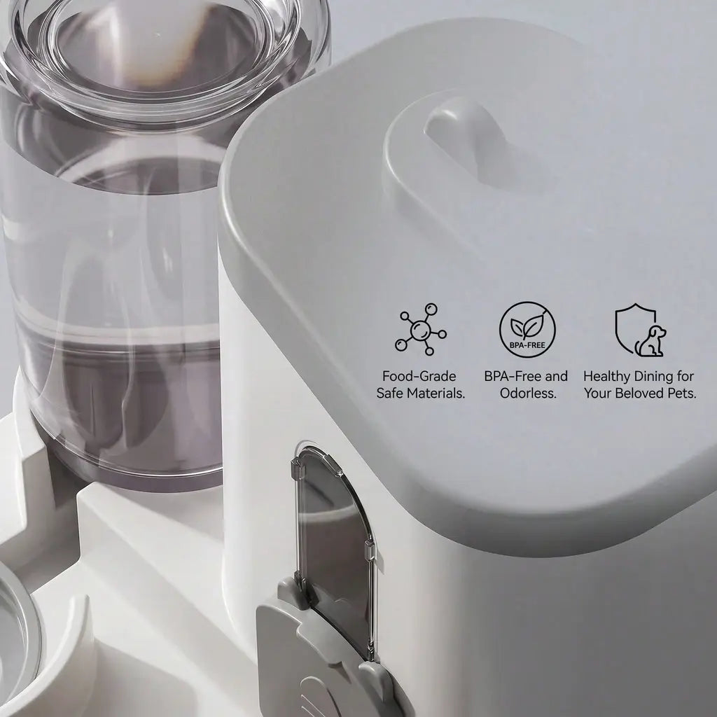 4 Colors Gravity Pet Feeder Water Dispenser Cute Cat Shaped Automatic Food Water Bowl Large Capacity Detachable Stable Anti Slip Base Feeding Supplies For Cats Puppies Small Animals Home Indoor Use