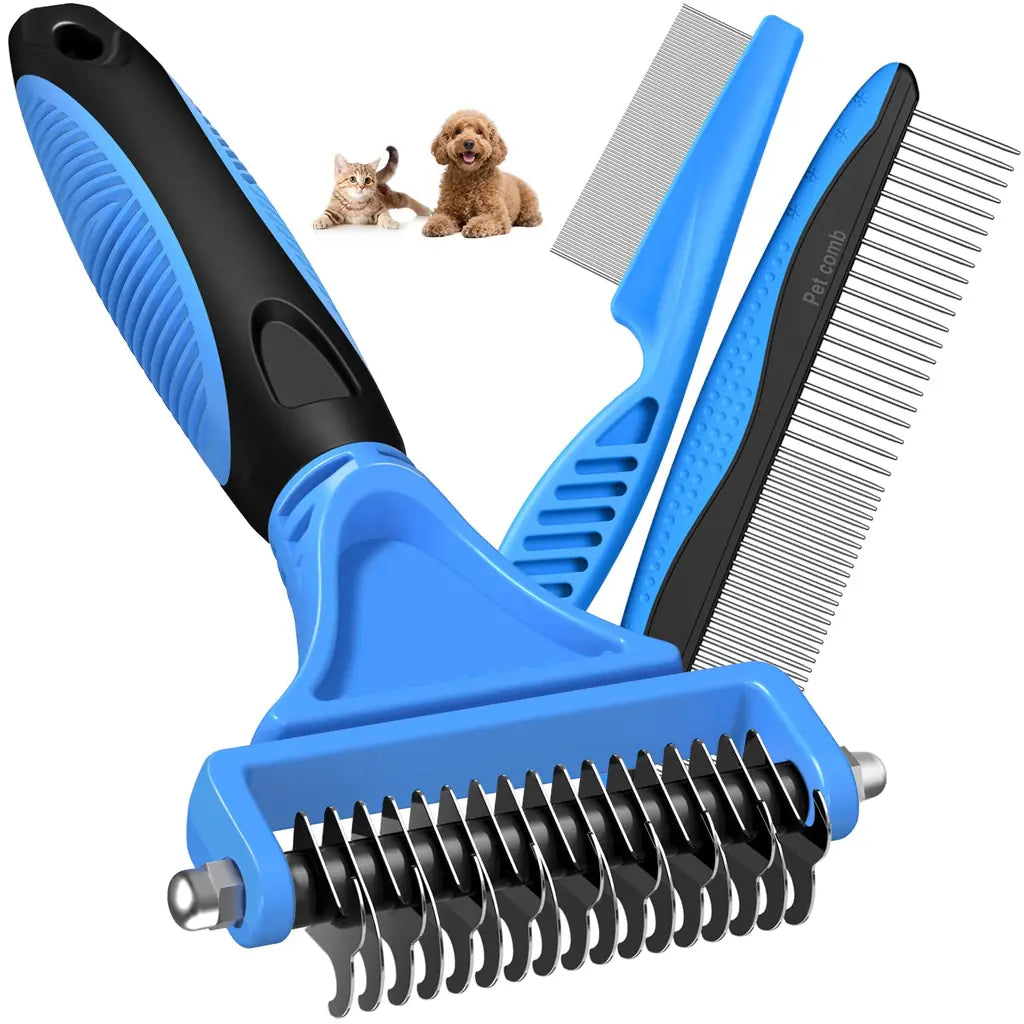 Dematting Tool Deshedding Brush: Stop Mats & Shedding | 3PCS