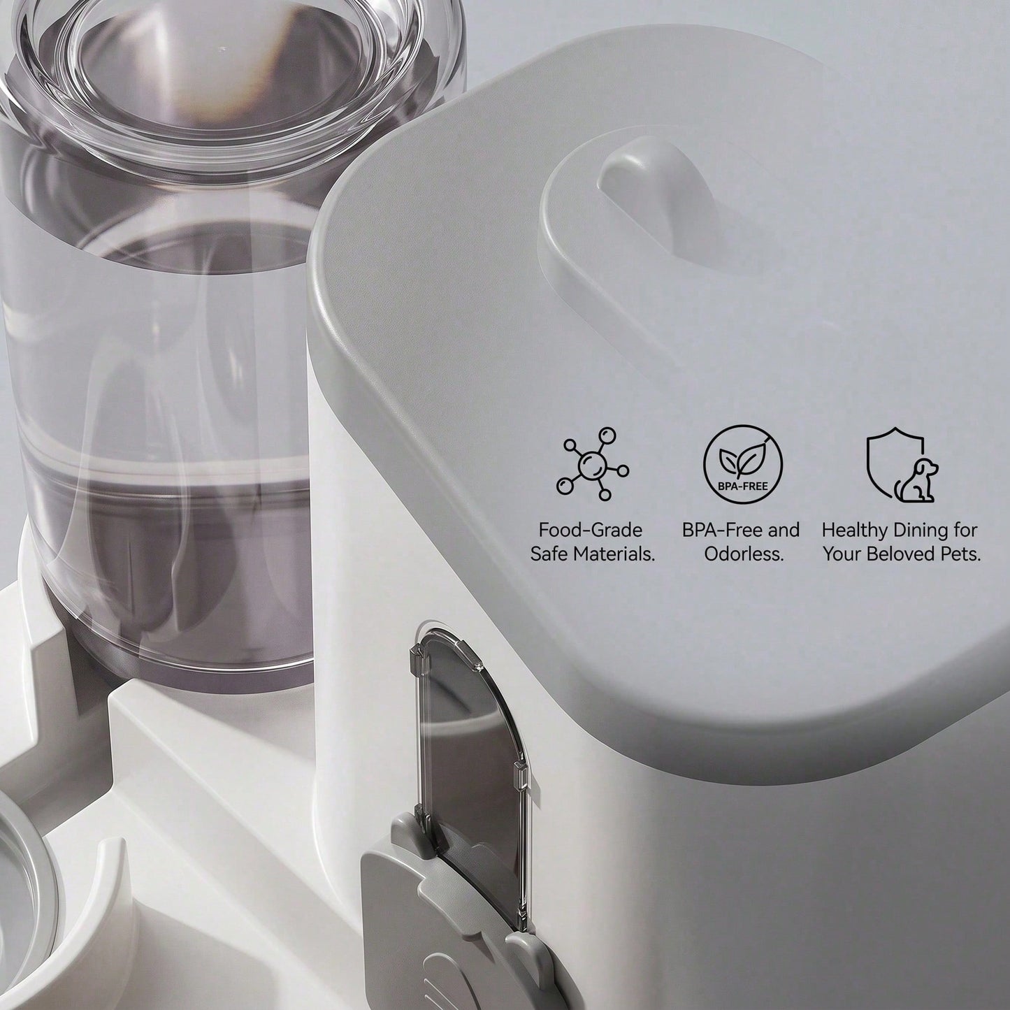 4 Colors Gravity Pet Feeder Water Dispenser Cute Cat Shaped Automatic Food Water Bowl Large Capacity Detachable Stable Anti Slip Base Feeding Supplies For Cats Puppies Small Animals Home Indoor Use