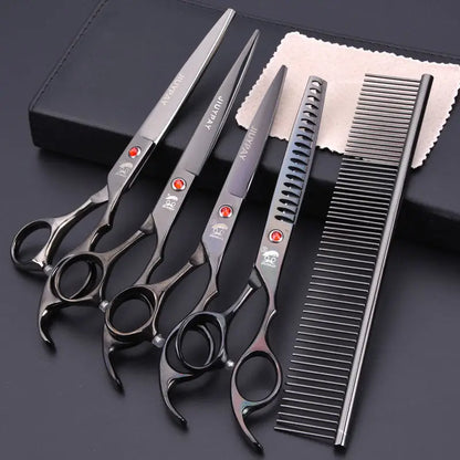 7.0 Inch Jipai Colorful Pet Grooming Scissors Set – Professional Colorful Stainless Steel Shears for Dogs & Cats