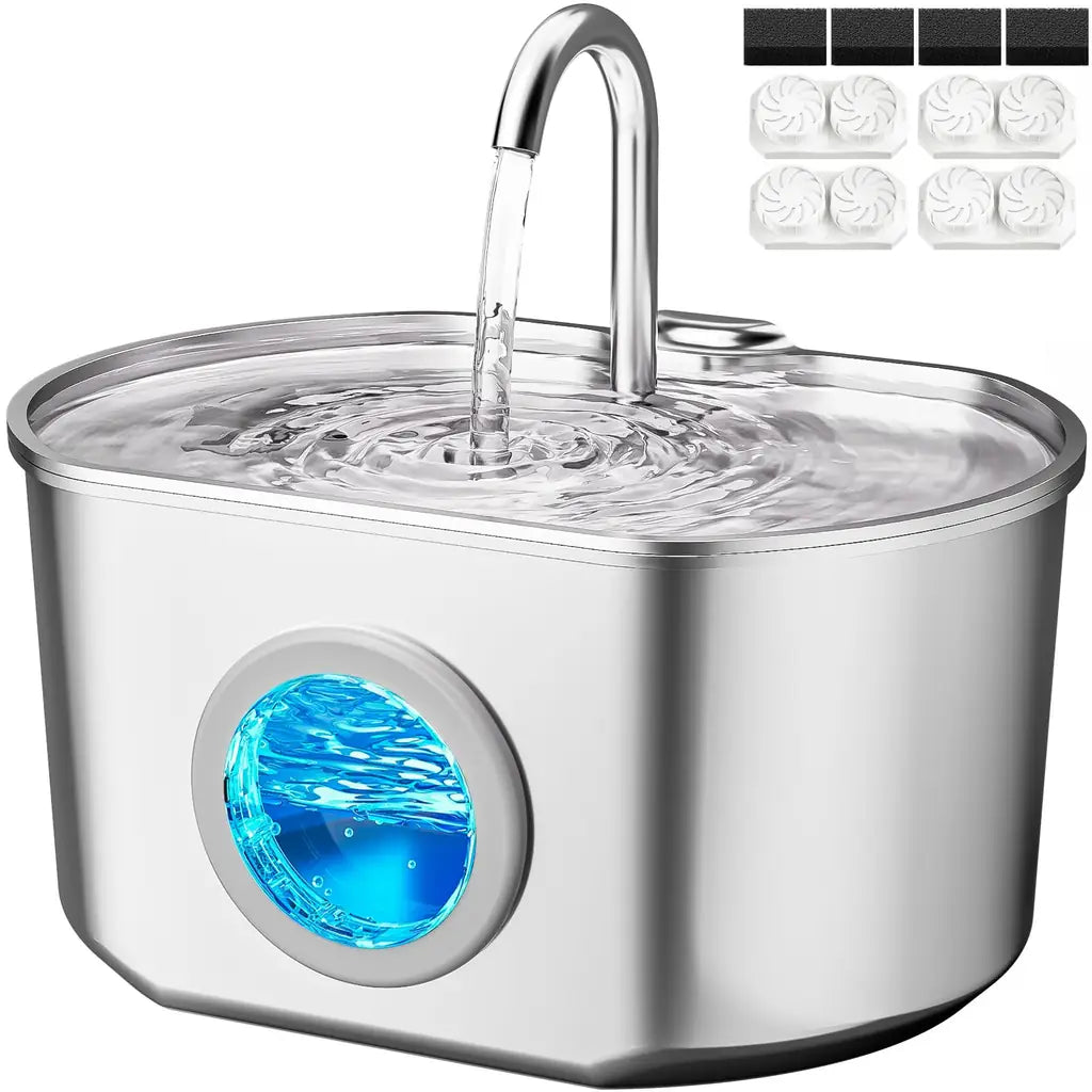 Automatic Dog Watering Dispenser Bowl – 108oz Stainless Steel