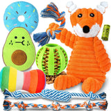 Zeaxuie Luxury Puppy Toys for Teething Small Dogs – Squeaky, Rope & Treat Ball Set