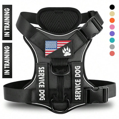 Reflective Dog Harness — Adjustable, Breathable, 6 Colors
