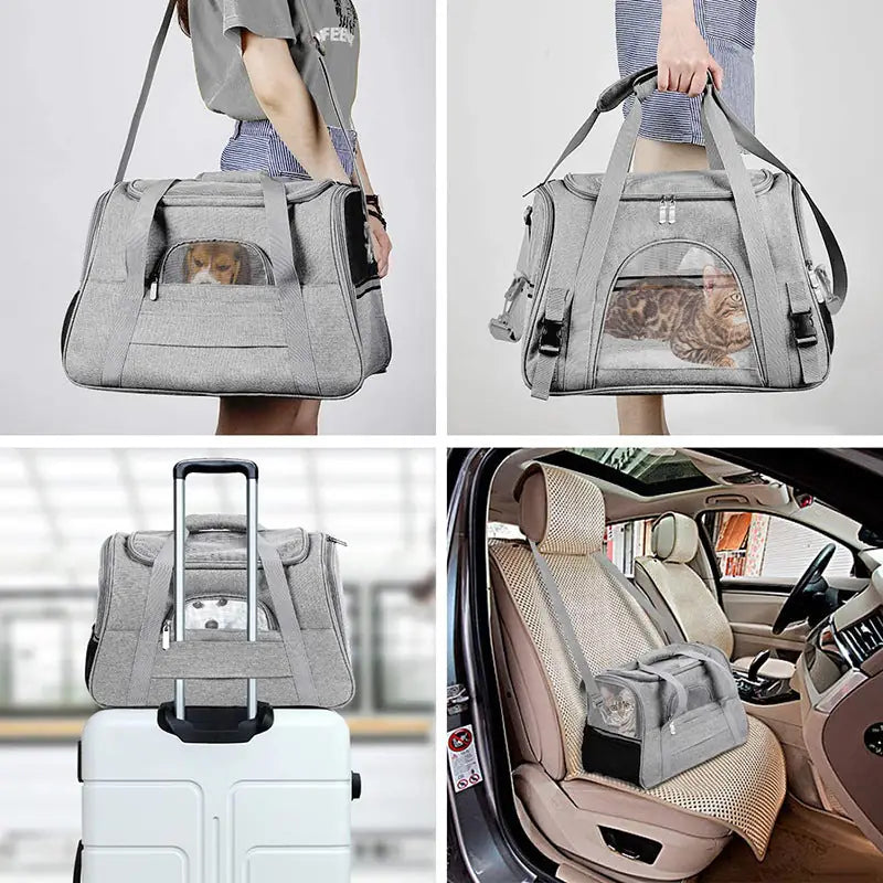 Portable Pet Backpack – Dog Outing & Crossbody Travel Bag