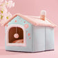 Double-Roof Pet House – Washable Tent Bed for Dogs & Cats