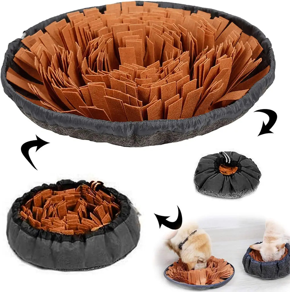 AWOOF Dog Snuffle Mat for Dogs & Cats – Interactive Foraging Nose Work Feeding Game