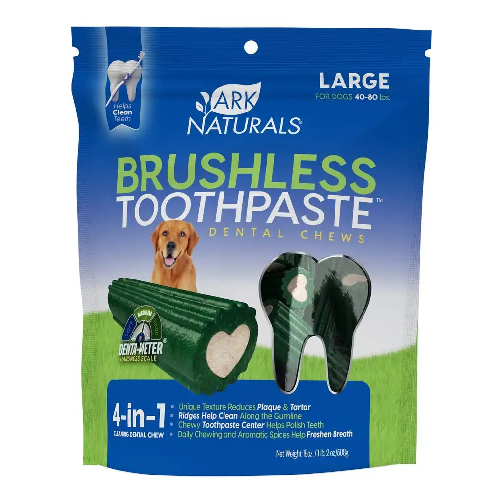 Ark Naturals Brushless Toothpaste, Dog Dental Chews for Small Breeds, Freshens Breath, Helps Reduce Plaque & Tartar, 12oz, 1 Pack