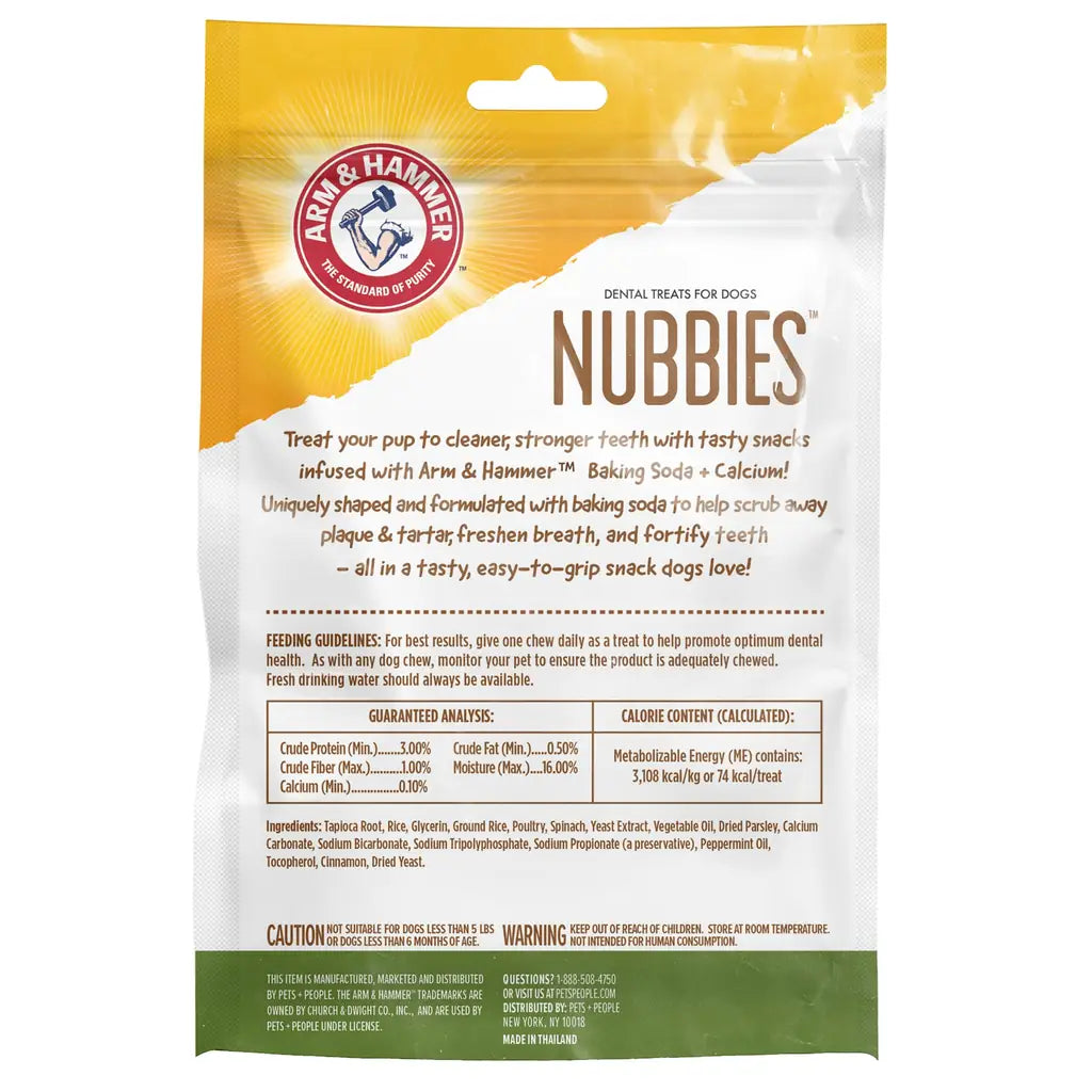 Arm and Hammer Nubbies Dental Chews Baking Soda Dog Dental Treats