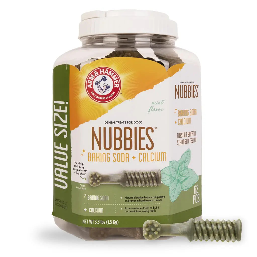 Arm and Hammer Nubbies Dental Chews Baking Soda Dog Dental Treats