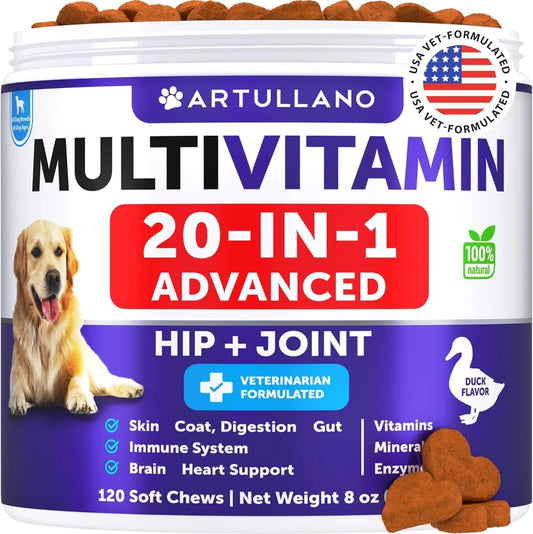 20-in-1 Dog Multivitamin Soft Chews – Duck Flavor, 120 ct