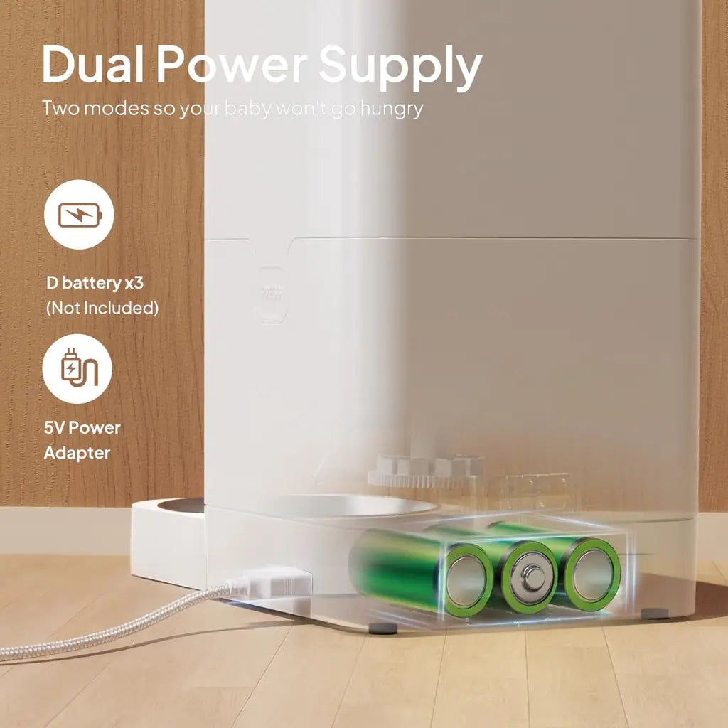 VOLUAS Automatic Cat Dog Feeder – Timed Dispenser, 4 Meals, Portion Control, Voice Recorder