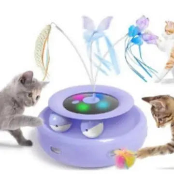 Automatic Cat Teaser Turntable Toy – Interactive Self-Entertainment for Cats