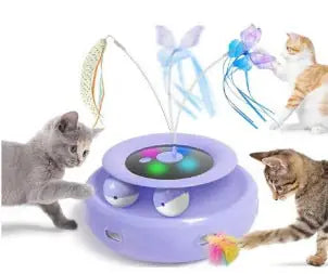 Automatic Cat Teaser Turntable Toy – Interactive Self-Entertainment for Cats