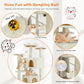 54-Inch Multi-Level Cat Tree with Condos & Sisal Posts