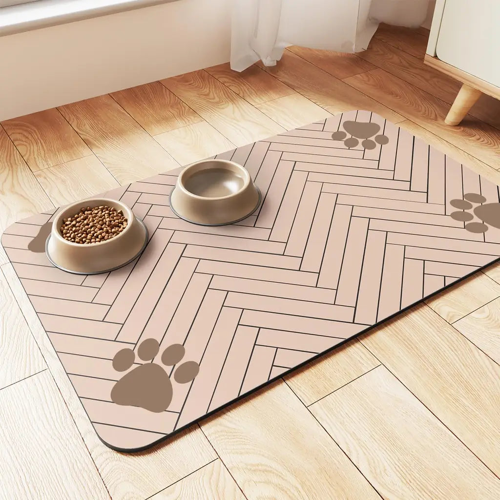 Absorbent Pet Feeding Mat – Waterproof, Non-Slip, Quick Dry for Dogs & Cats