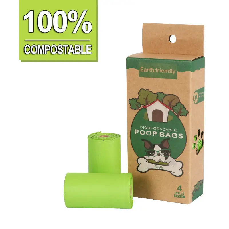 Eco-Friendly Dog Poop Bags – Corn Starch Biodegradable & PLA Compostable Pet Waste Bags (Leak-Proof)