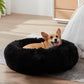Western Home Calming Soft Round Dog & Cat Bed | Faux Fur Anti-Anxiety Cuddler