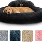 PetJett Calming Donut Dog Bed | Anti-Anxiety Faux Fur Pet Bed