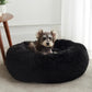 Western Home Calming Soft Round Dog & Cat Bed | Faux Fur Anti-Anxiety Cuddler