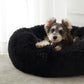 Western Home Calming Soft Round Dog & Cat Bed | Faux Fur Anti-Anxiety Cuddler