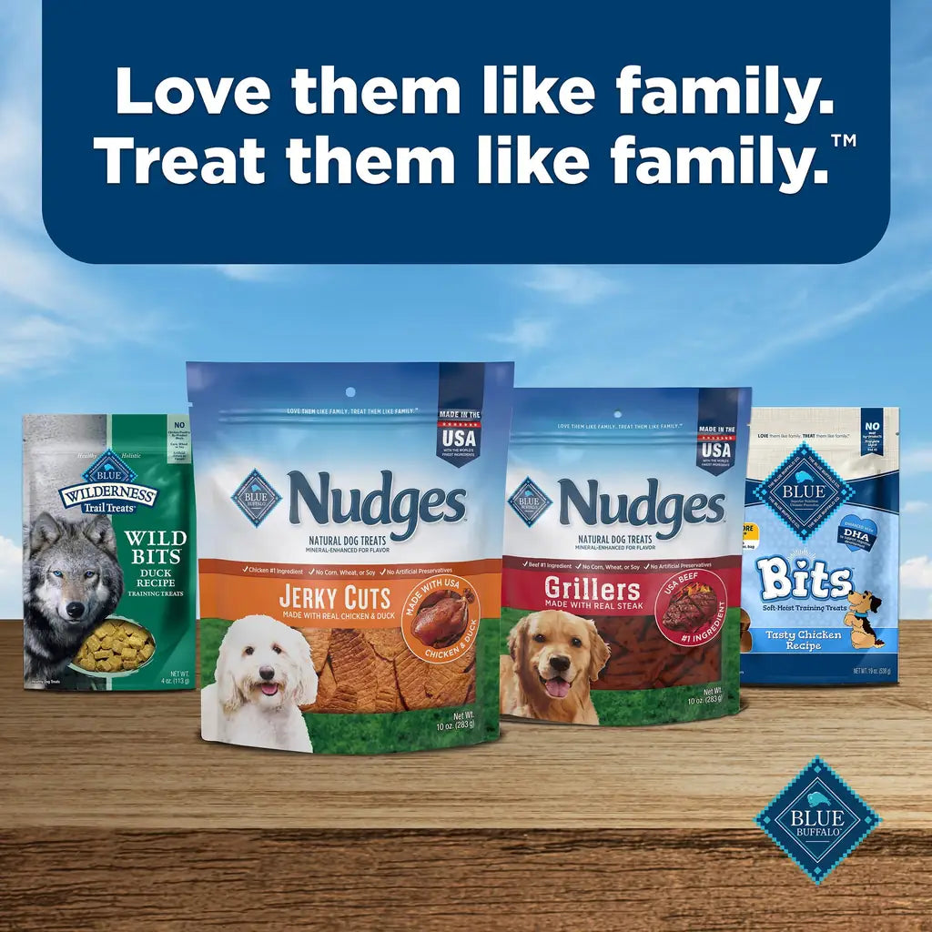 Blue Buffalo Nudges Jerky Cuts | Natural Dog Treats | Real Chicken & Duck | 16oz, 36oz & Multi-Packs