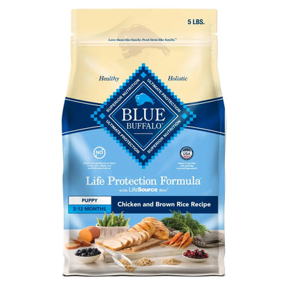 Blue Buffalo Life Protection Formula Puppy Dry Dog Food | Chicken & Brown Rice | DHA, ARA & Natural Ingredients | 5 lb, 15 lb, 30 lb & 34 lb