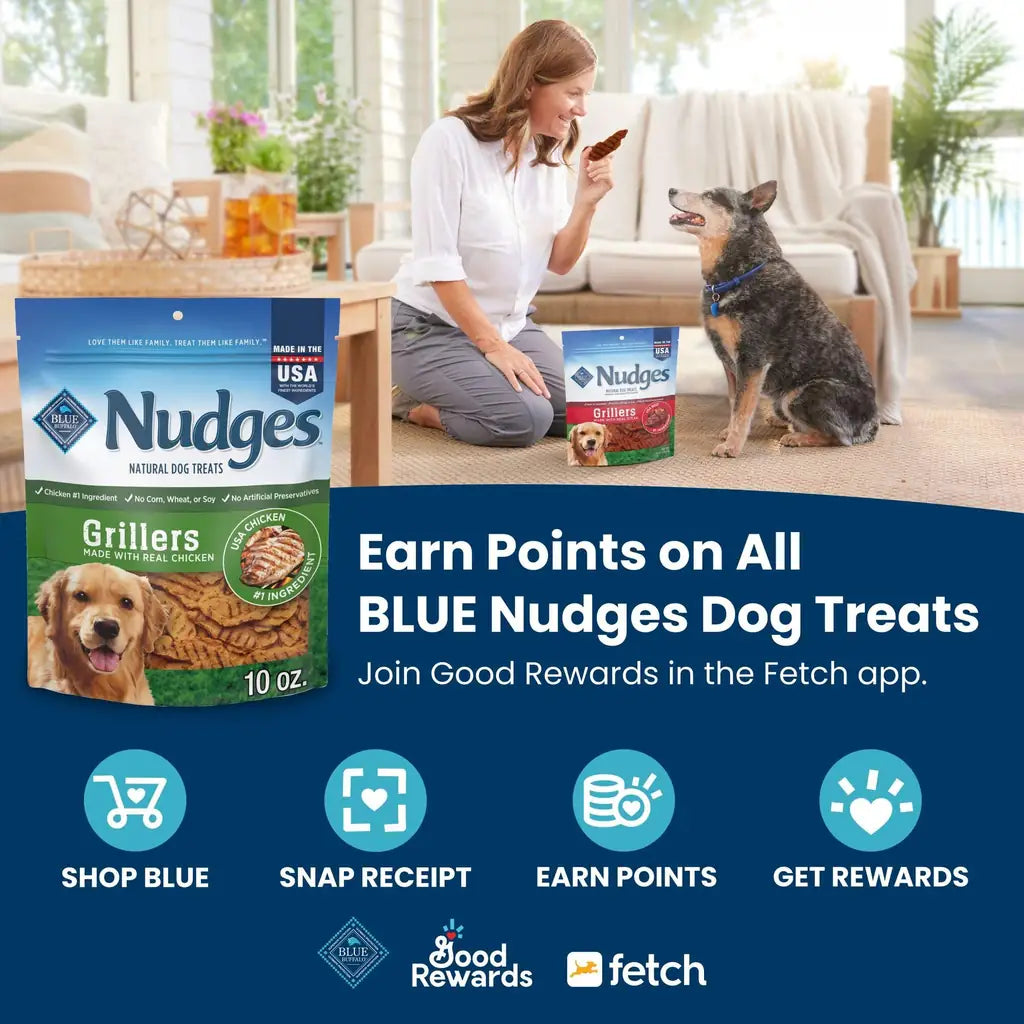 Blue Buffalo Nudges Jerky Cuts | Natural Dog Treats | Real Chicken & Duck | 16oz, 36oz & Multi-Packs