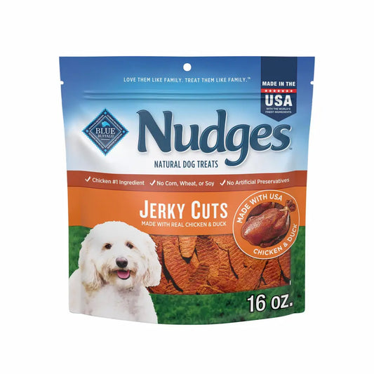 Blue Buffalo Nudges Jerky Cuts | Natural Dog Treats | Real Chicken & Duck | 16oz, 36oz & Multi-Packs