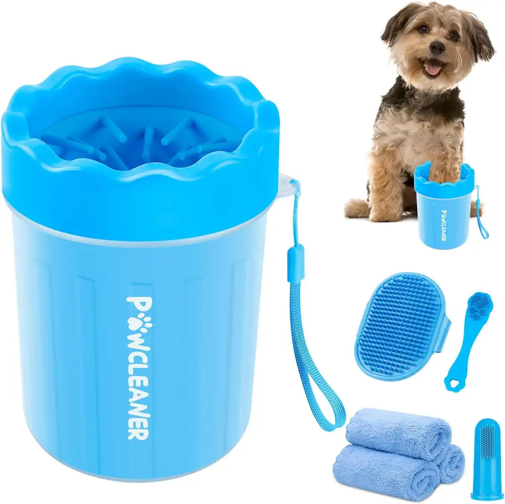 Comotech 7-in-1 Dog Paw Cleaner Cup Kit – Silicone Paw Washer for Dogs & Cats