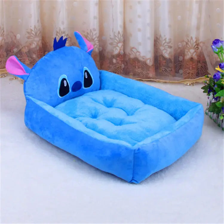 Teddy Cartoon Pet Bed – Washable Large Dog Mat