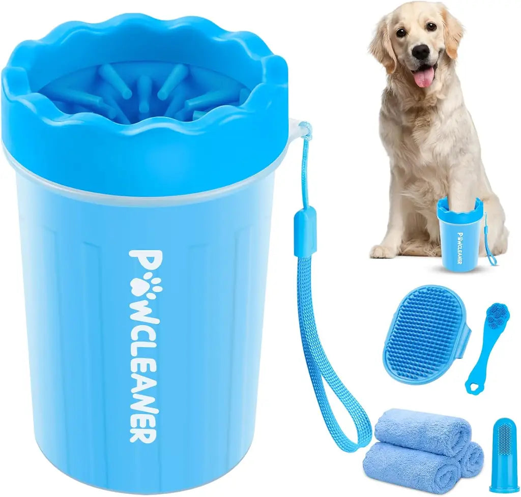 Comotech 7-in-1 Dog Paw Cleaner Cup Kit – Silicone Paw Washer for Dogs & Cats