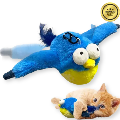 Rechargeable Flapping Bird Cat Toy – Plush Motion Pet Toy for Self-Entertainment