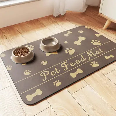 Absorbent Pet Feeding Mat – Waterproof, Non-Slip, Quick Dry for Dogs & Cats