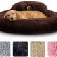 PetJett Calming Donut Dog Bed | Anti-Anxiety Faux Fur Pet Bed