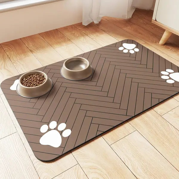 Absorbent Pet Feeding Mat – Waterproof, Non-Slip, Quick Dry for Dogs & Cats