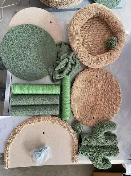 Cactus Cat Tree & Climbing Frame – 32" Sisal Rope Tower